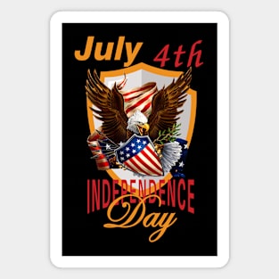 4th of July 1776  American independence day design Magnet